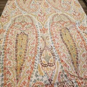 Pottery Barn Full/Que Colorful Paisley Pattern Duvet Cover Withb2 Matching Shams
